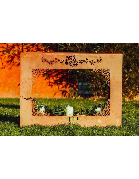 Barocke Pflanzsäule - inklusive Blumentrog - Breite 98 cm