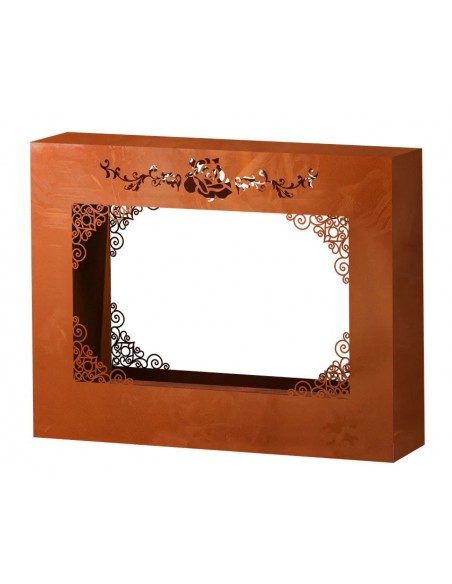 Barocke Pflanzsäule - inklusive Blumentrog - Breite 98 cm