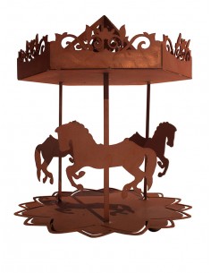 Deko Karussell aus Metall - Höhe 31 cm
