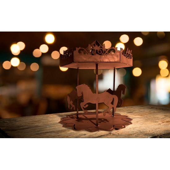 Deko Karussell aus Metall - Höhe 31 cm