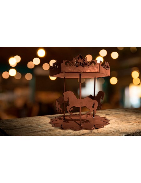 Deko Karussell aus Metall - Höhe 31 cm