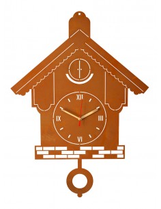 Kuckucksuhr aus Metall - Höhe 51 cm