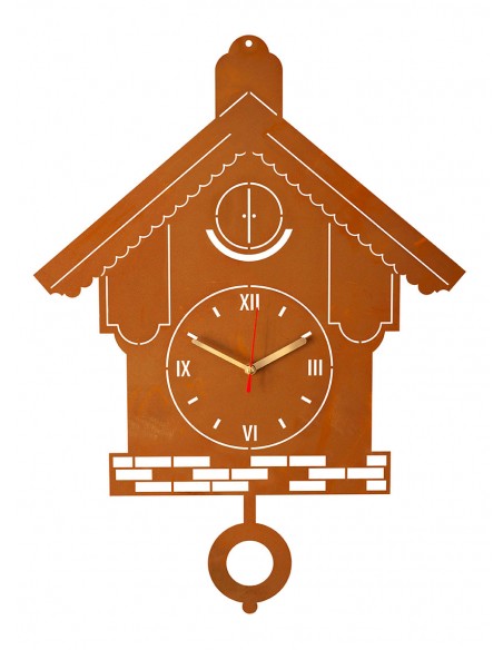 Kuckucksuhr aus Metall - Höhe 51 cm