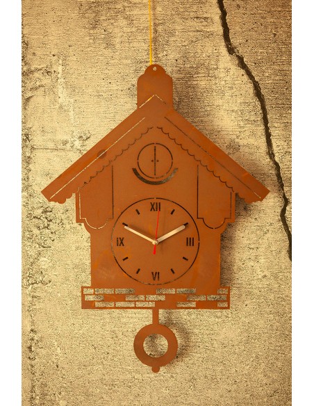 Kuckucksuhr aus Metall - Höhe 51 cm