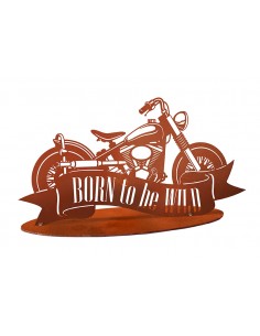 Deko Motorrad mit Schriftzug - Born to be Wild - Breite 55 cm