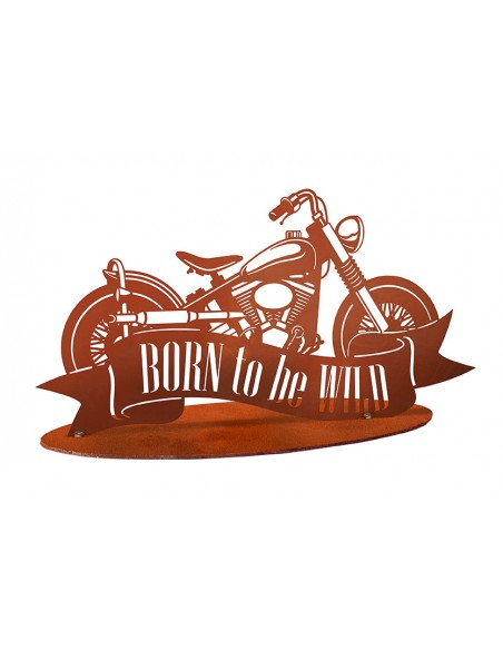 Deko Motorrad mit Schriftzug - Born to be Wild - Breite 55 cm
