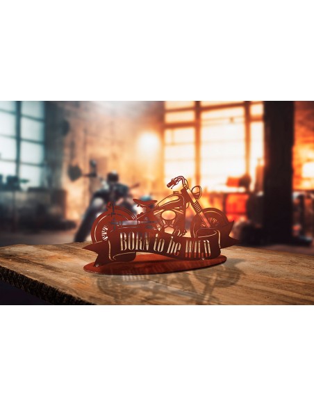 Deko Motorrad mit Schriftzug - Born to be Wild - Breite 55 cm