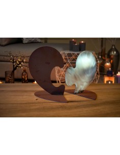 Puzzle Herz aus Metall - 2-teilig - Höhe 17 cm 2