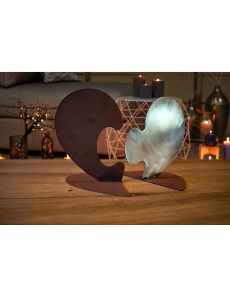 Puzzle Herz aus Metall - 2-teilig - Höhe 17 cm