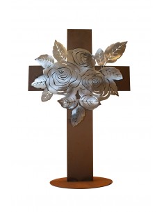 Deko Rosenkreuz - Metall - Höhe 50 cm