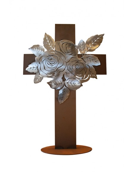 Deko Rosenkreuz - Metall - Höhe 50 cm