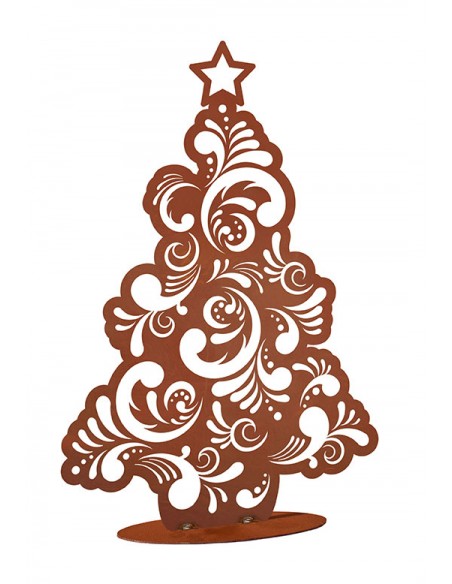 Deko Weihnachtsbaum mit Blumenmuster - Höhe 50 cm