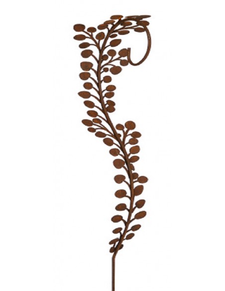 Blumen und Bäume Gartenstecker gebogen - Mühlenbeckia - Höhe 110 cm - Laternenstab Edelrost Gartenstecker gebogen als Laternenst