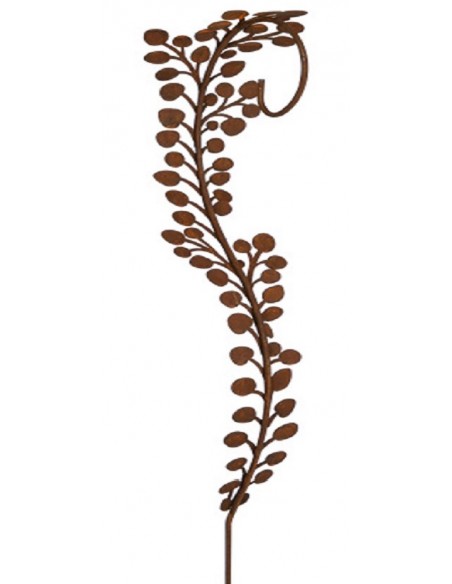 Blumen und Bäume Gartenstecker gebogen - Mühlenbeckia - Höhe 110 cm - Laternenstab Edelrost Gartenstecker gebogen als Laternenst