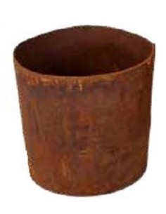 Pflanzgefäße + Schalen + Kronen Edelrost Topf - ungleichmäßiger Rand - Höhe 13 cm - Ø 12 cm - zum Stellen Edelrost Topf mit ungl