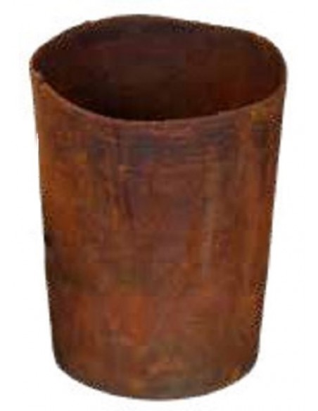 Pflanzgefäße + Schalen + Kronen Edelrost Topf - ungleichmäßiger Rand - Höhe 16 cm - Ø 12,5 cm - zum Stellen Edelrost Topf zum Be