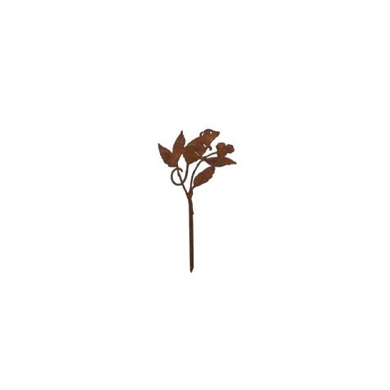 Tierstecker Edelrost Gartenstecker - Haselmaus - Höhe 30 cm Das süße kleine Nagetier als Gartenstecker für Deine Deko Zuhause. D