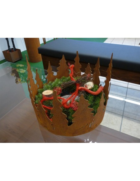 Edelrost Waldring groß Ø 30 cm Höhe 18 cm