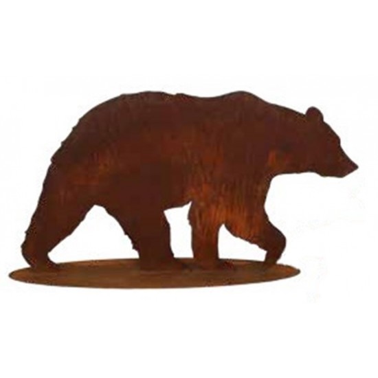 Hirsche, Wildtiere und Waldbewohner Bär gehend auf Platte - Breite 50 cm Der gehende Bär beißt nicht, hütet aber Deinen Garten u