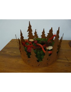 Edelrost Waldring groß Ø 30 cm Höhe 18 cm 2