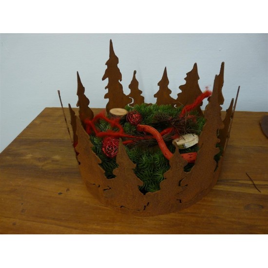 Edelrost Waldring groß Ø 30 cm Höhe 18 cm