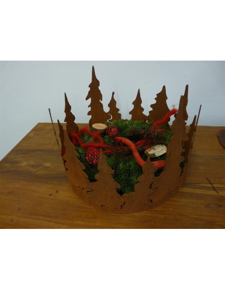 Edelrost Waldring groß Ø 30 cm Höhe 18 cm