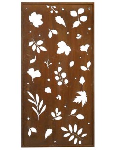Blumen Sichtschutzwände Sichtschutzwand - Botanik - Höhe 200 cm x 100 cm Breite - mit Blätter Metallwand Botanik mit unterschied