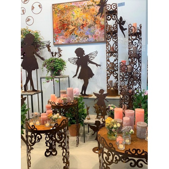 Rost Engelfiguren groß ab 100 cm für den Garten  Gartenengel - Anna-Lisa - gross - auf Standplatte - Gr. 3 Höhe 110 cm Edelrost 