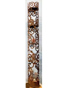 runde Rostsäulen Edelrost Säule rund - Barockmuster - Angelo - Höhe 185 cm - Barock Deko Die große Barocksäule Angelo hat ein wu