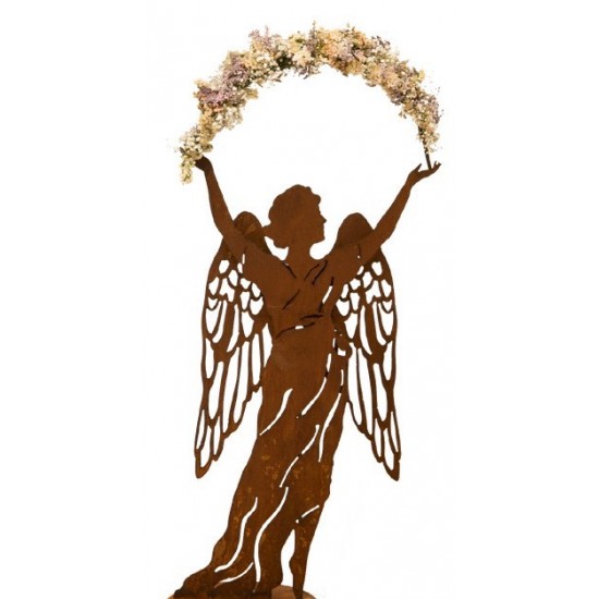Engelfiguren kaufen und Engel Bastel-Ideen Engel - Patricia - Gesamthöhe 155 cm mit Halbring - Rohr als Steckverbindung - 3 mm M
