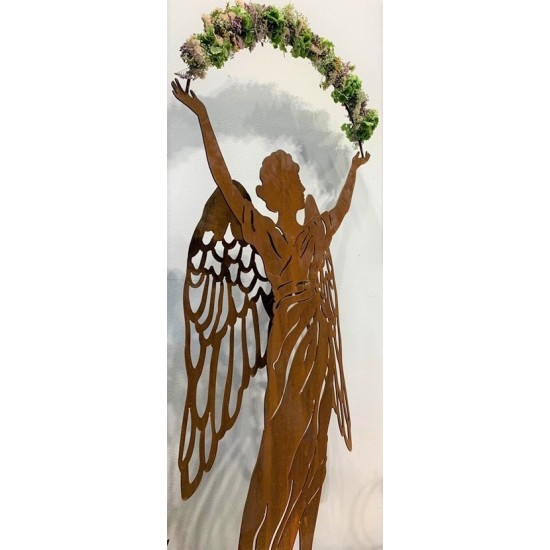 Engelfiguren kaufen und Engel Bastel-Ideen Engel - Patricia - Gesamthöhe 155 cm mit Halbring - Rohr als Steckverbindung - 3 mm M