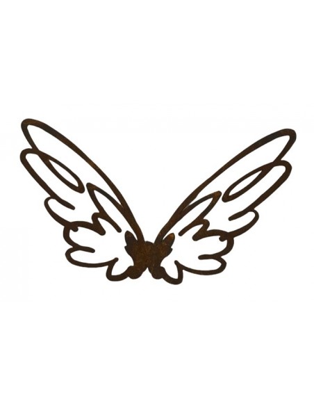 Weihnachtsdeko Flügel zum Hängen - Bleistiftzeichnung - Skizzenflügel - Breite 22 cm - Höhe 11 cm Schöne Flügel zum Aufhängen al