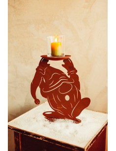 Deko Weihnachtswichtel - Melvin als Kerzenhalter - Höhe 33 cm 2