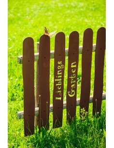 Gartenzaun - Metall Zaunlatte mit Schmetterling - Höhe 90 cm 2