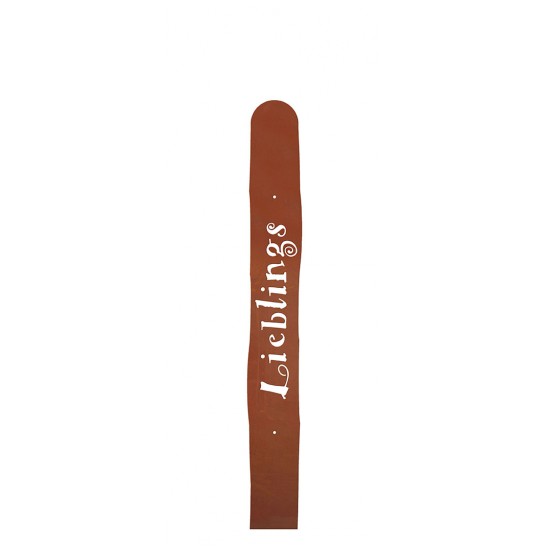 Gartenzaun - Metall Zaunlatte mit Schriftzug - Lieblings - Höhe 90 cm
