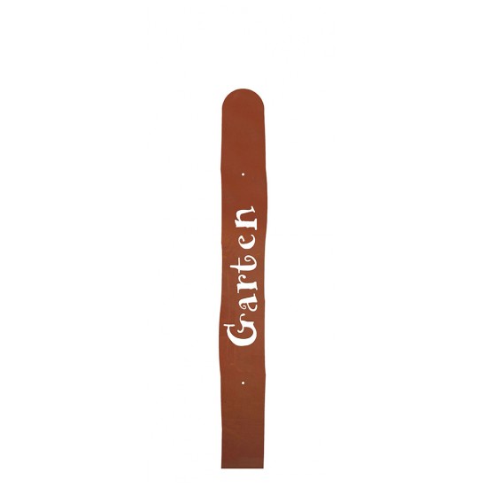 Gartenzaun - Metall Zaunlatte mit Schriftzug - Garten - Höhe 90 cm
