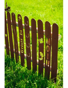 Gartenzaun - Metall Zaunlatte mit Hufeisen - Höhe 90 cm 2