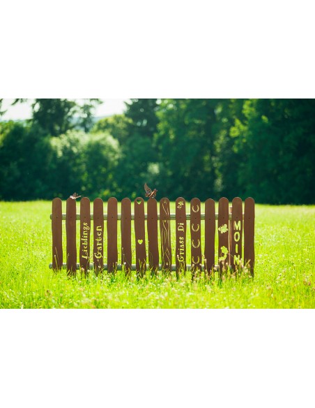 Gartenzaun - Metall Zaunlatte mit Hufeisen - Höhe 90 cm Gartenzaun - Metall Zaunlatte mit Hufeisen - Höhe 90 cm