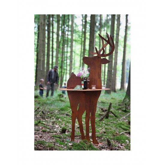 Gastronomie und Ladendekoration Hirsch Präsentationstisch XL mit ovaler Platte, Höhe 159 cm 
Höhe 159 cm
auf Platte
