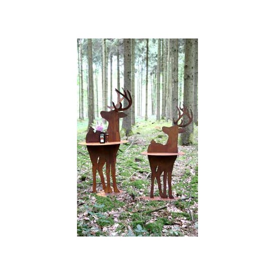 Gastronomie und Ladendekoration Hirsch Präsentationstisch XL mit ovaler Platte, Höhe 159 cm 
Höhe 159 cm
auf Platte
