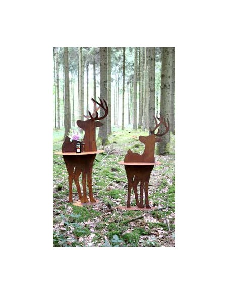 Gastronomie und Ladendekoration Hirsch Präsentationstisch XL mit ovaler Platte, Höhe 159 cm 
Höhe 159 cm
auf Platte
