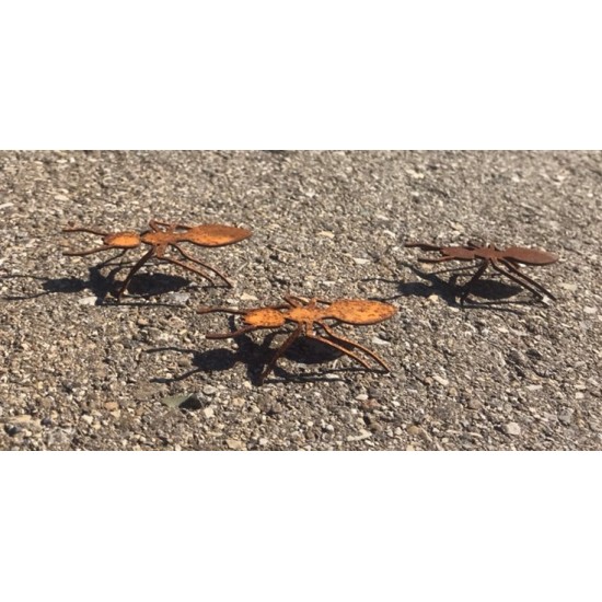 Käfer - Biene und Co als Gartendeko Figuren Gartendeko Ameise - 7 cm lang Mit diesen Rost-Ameisen kannst du jeder Dekoration ein