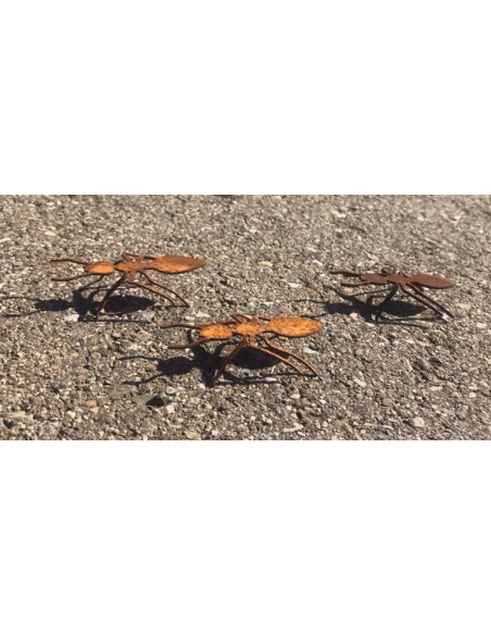 Käfer - Biene und Co als Gartendeko Figuren Gartendeko Ameise - 7 cm lang Mit diesen Rost-Ameisen kannst du jeder Dekoration ein