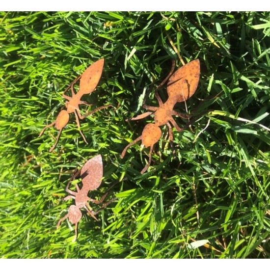 Käfer - Biene und Co als Gartendeko Figuren Gartendeko Ameise - 7 cm lang Mit diesen Rost-Ameisen kannst du jeder Dekoration ein