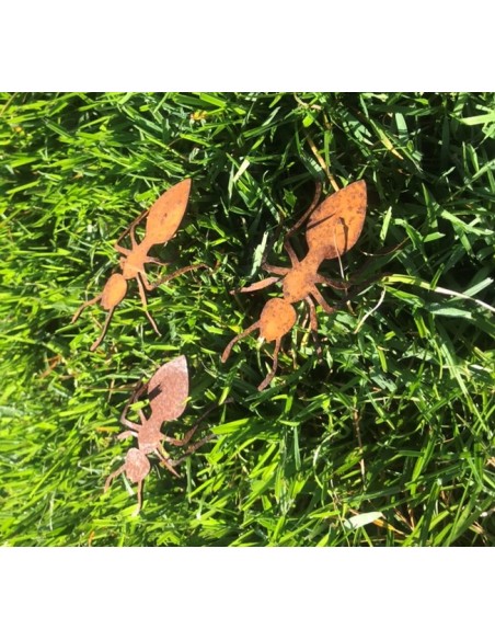 Käfer - Biene und Co als Gartendeko Figuren Gartendeko Ameise - 7 cm lang Mit diesen Rost-Ameisen kannst du jeder Dekoration ein