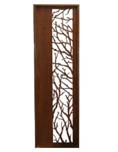 Herbstdeko Sichtschutzwand - Astparavent schmal mit Streifenausschnitt - Breit 55 cm - Höhe 200 cm Schmale Sichtschutzwand mit Ä