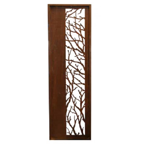 Herbstdeko Sichtschutzwand - Astparavent schmal mit Streifenausschnitt - Breit 55 cm - Höhe 200 cm Schmale Sichtschutzwand mit Ä