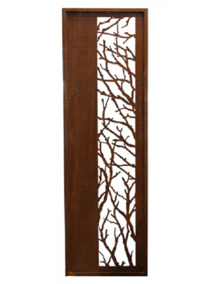 Herbstdeko Sichtschutzwand - Astparavent schmal mit Streifenausschnitt - Breit 55 cm - Höhe 200 cm Schmale Sichtschutzwand mit Ä