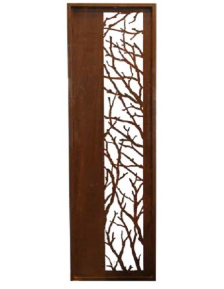 Herbstdeko Sichtschutzwand - Astparavent schmal mit Streifenausschnitt - Breit 55 cm - Höhe 200 cm Schmale Sichtschutzwand mit Ä