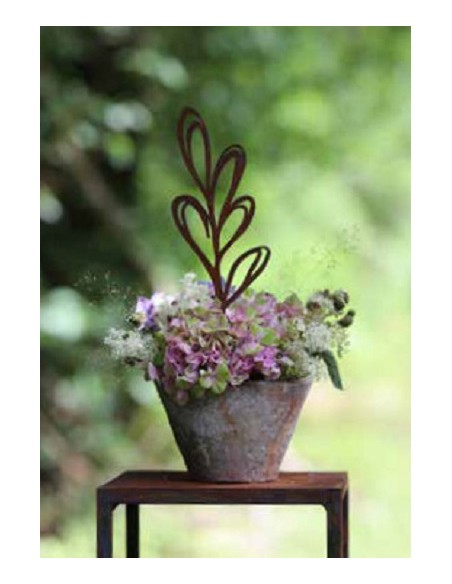Gartenstecker Skizzen Blattstecker mit runden Blätter - Länge 28 cm - klein Blattstecker mit runden Blättern als Bleistiftzeichn Gartenstecker Skizzen Blattstecker mit runden Blätter - Länge 28 cm - klein Blattstecker mit runden Blättern als Bleistiftzeichn